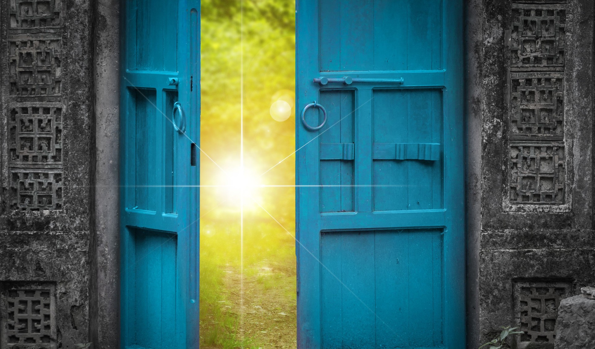 open door and heaven light